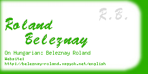 roland beleznay business card